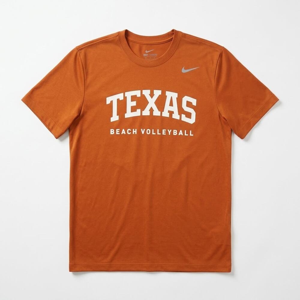 Nike Dri-FIT Texas Longhorns Beach Volleyball Graphic Tee Orange Mens Medium